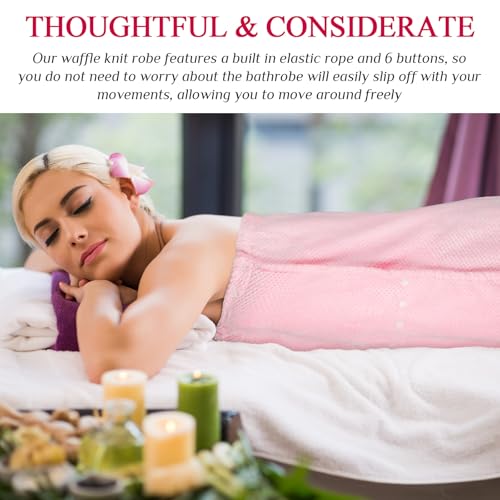 Image of Tigeen 4 Pcs Spa Wrap Towel Wrap for Women Spa Robe with Adjustable Closure Elastic Top Lightweight Wraps for Bath Shower (Pink,XXL-4xl)