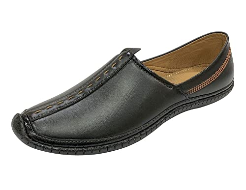 Image of Punjabi Mojaris Mens Shoes Cream Wedding for Groom,Traditional Indian Footwear Ethnic Peshawari Slippers