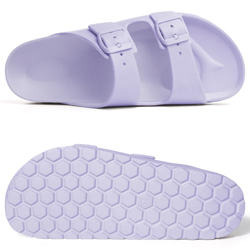 Image of KIDMI Medium Arch Support EVA Beach Sandals for Women | Women's Adjustable Buckle Straps Waterproof Pool Sandals, Comfortable Slip on Summer Slides for home and Casual Walks