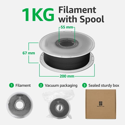 Image of Bambu Lab PLA Filament Matte 3D Printer Filament 1.75mm PLA 1kg High Tenacity Eco Friendly - Red (10200) - Spool