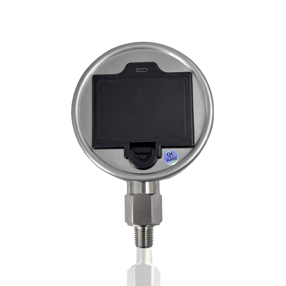 Digital Pressure Gauge | 4" LCD Display Multi-Unit Selection | Peak Recording | Gas, Liquid, Oil Measurement | Model: Industrial & Laboratory Applications Ace-AI-DPG (Range (0 to 100 bar)