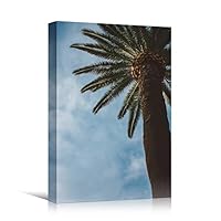 Canvas Wall Art Tree Against Sky Living Room Multicolor Nature Photography Relax/Calm Trees Tropical - 12x18 inches