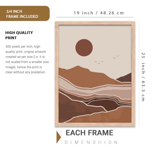 Image of kotart Premium Digital Paintings with Frame for Home Decoration - Painting for Living Room Bedroom Office Room Decor - Painting for Wall Decoration - Pack of 6 (Art 9, 19x25 inch)