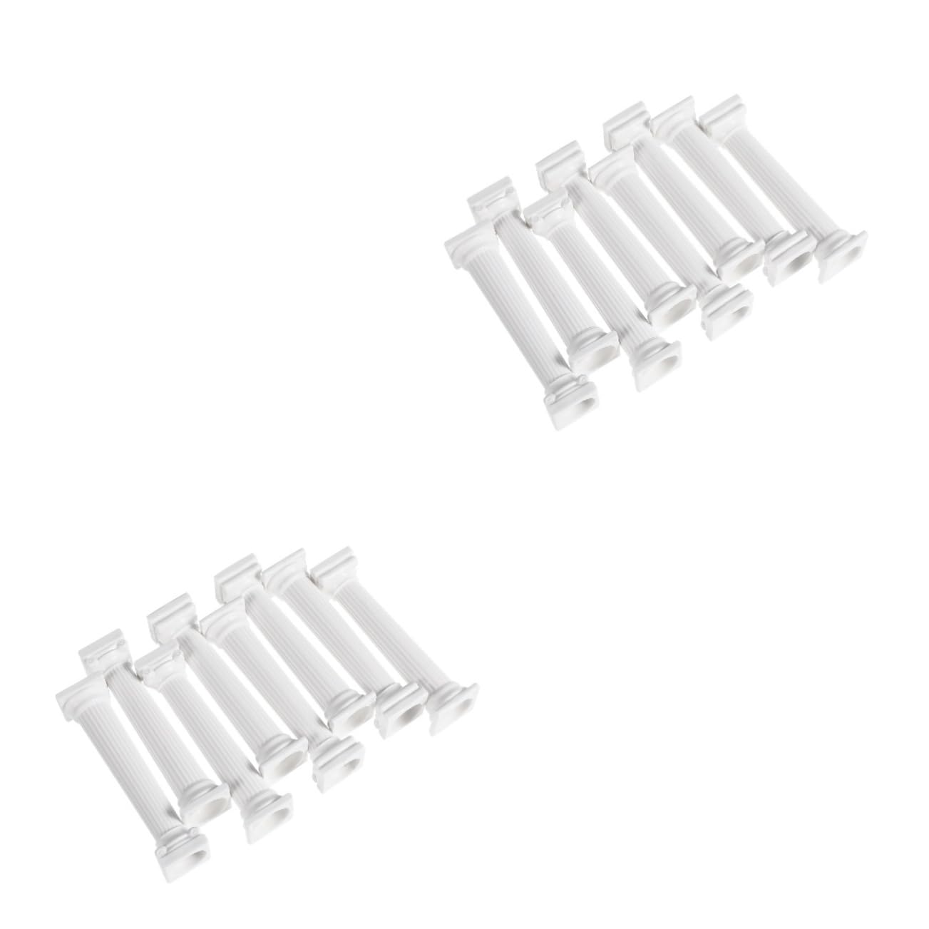 Alipis 16 Pcs Roman Pillar Cake Stand Ornament Holders Tiered Cake Support Cake Separator Stand Cake Stand Table Cake Support Rod Ceremony Cake Pillars White Tiered Shelf To Stack Plastic