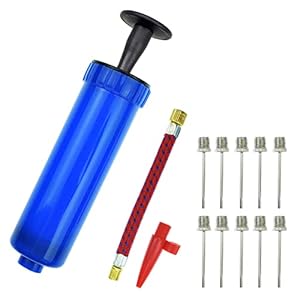 Inflator Ball Pump with Needles Valve Adapter Air Hose for Basketball Football Volleyball Rugby Balloons other…