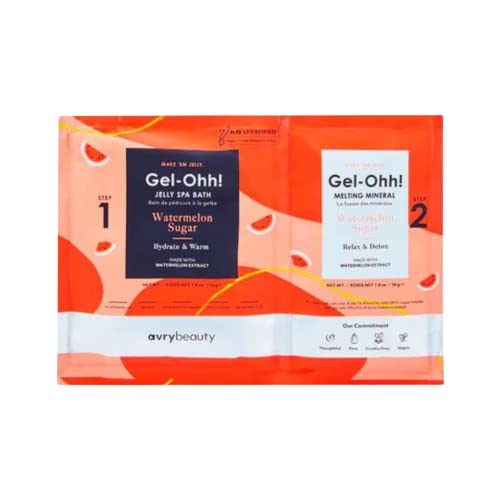 AVRYBEAUTY Gel-Ohh Pedicure- Watermelon Sugar, Watermelon Scented, Jelly Pedicure, Melting Minerals, Salon Services, Pedicure, Salon Pedi, Relaxtion, Heat Therapy, Foot Care