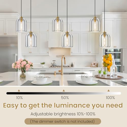 Image of Crystal Pendant Light Kitchen Island,Brass Hanging Pendants Lights