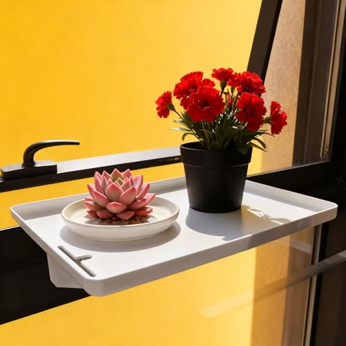 MJFENDAI Nachttischregal Hängender Nachttisch mit Kabelhalter Praktischer Ansteck Nachttisch für Bett und Etagenbett Tablett-Organizer für Kinderzimmer & Schlafzimmer 32 * 23.5 cm Weiß