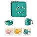 hylley Cartoon Vaisselle en Céramique avec Famille Enfants Dinosaure Dîner Plaque Bébé Bol (Green)