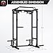 EVOLPOW Power Cage P3B for Home Gym, 1200lbs Multi-Functional Power Rack with J-Hooks, Dip Handles, Landmine Attachment for Home Gym