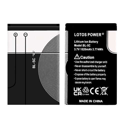 2 Piezas 1020mAh BL-5C BL5C BL 5C batería para 6230 6330 6263 6267 6270 6555 6600 6630 6670 6680...