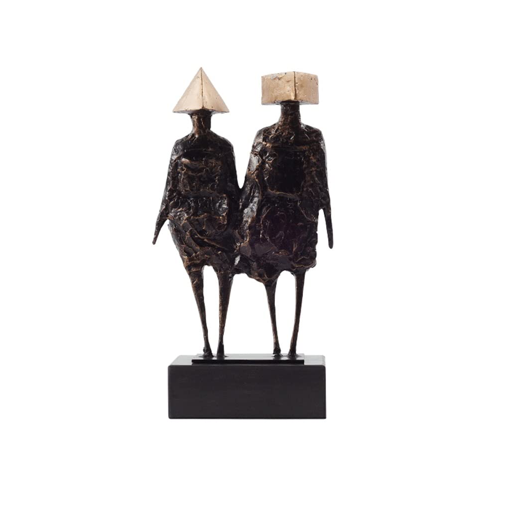 Estatua de metal abstracta SSDD, figura decorativa de mármol para hogar
