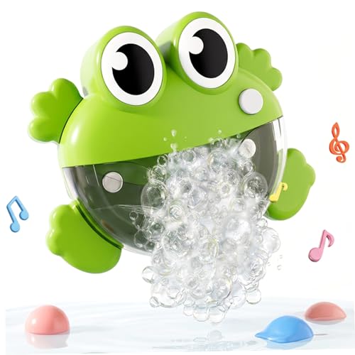 Machine à Bulles de Bain – Jouet de Bain Grenouille à Un Bouton avec Ventouse, Jouet Baignoire...