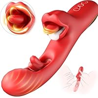 Dildo Vibration für Frauen, KELESTA Vibrator Sex Spielzeug für die Frau mit 360° Zungenlecken und 7 Vibrationsmodi & Slap-Modus, 3 IN 1 Dildos Vibratorensets für Frauen Klitoris Stimulator