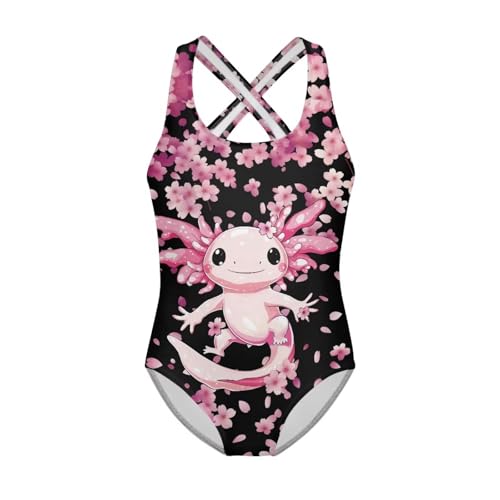 Image of JEOCODY Swimsuit for Girls One Piece Bathing Suit for Teens Crossback Hawaiian Beach Swimwear