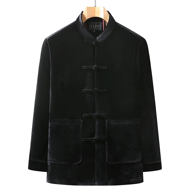 Autumn and Winter Chinese-Style Men's Tang Suit Coat with Jacket and Retro Chinese Top for Youth2