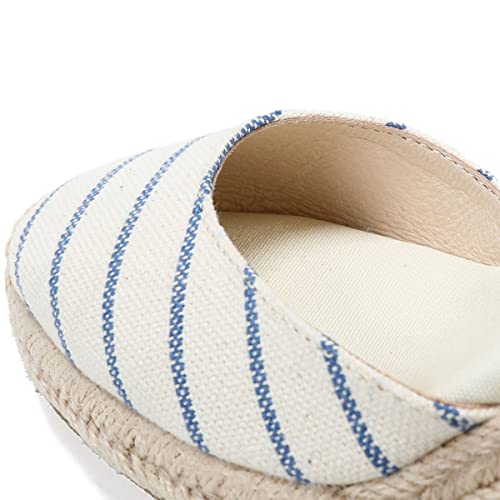 Image of Women's Espadrille Wedge Sandals Closed Toe Lace-Up Shoes