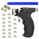 Professional Ear Piercing Gun Kit with 20 Pairs 316L Surgical Stainless Steel Gun Stud Earrings（18K Yellow Gold Plated) for Body Nose Lip Salon Home Use