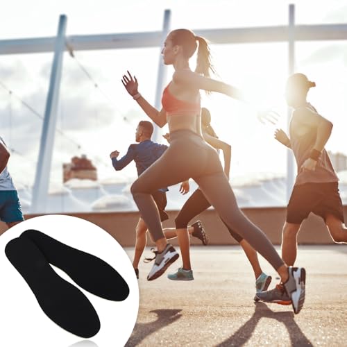 Image of Qianyu 2 Pairs Thin Inserts Barefoot Shoe Insoles Odour Eating Cuttable Shoe Inserts Absorbs Sweat Breathable Insoles Washable Everyday Comfort Replacement Insoles for Men 7-11 Women 4-8