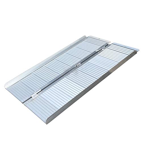 Rollstuhlrampe Aluminiumlegierung Rollstuhl-Rampen Extra Breite Faltbare Tragbare rutschfeste Rampe Für Roller Rasenmäher-Türen Schritte