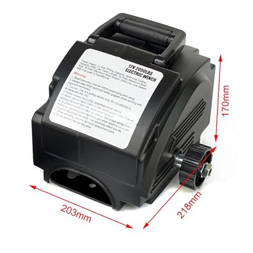 Polipasto eléctrico 300W, fuerza 2000 lbs, control remoto portátil miniatura 2