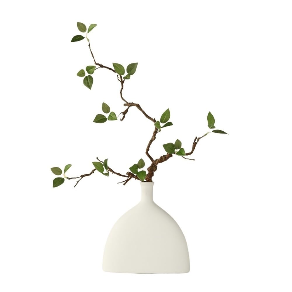 Z4T8M2K6G5 Artificial floral arrangement Simulation Plant Living Room Office Decoration Arrangement Ceramic Vase Green Buds