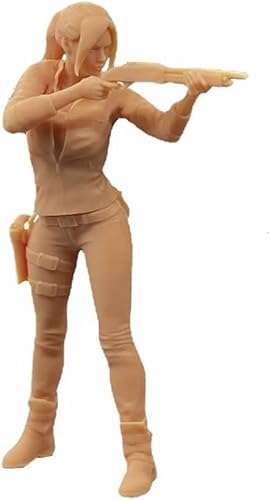 ZEDACAKAI 164 Figura Hombre y Mujer de pie con pistola Mesa de arena en miniatura Escena de villano Blanco Necesita ser coloreado por ti mismo-No8 disponible en Yaxa El Salvador