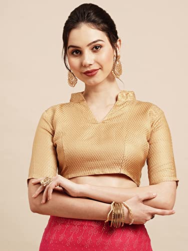 Image of AKHILAM Women's Knit Chiffon Woven Border Saree With unstitched Blouse Piece (DOLY32 Parent)