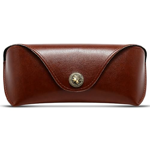 SUNGAIT Vegan Leather Glasses Case Portable Sunglasses Holder Hard Shell Slim Design Travel-Ready SGTCASE-ZS
