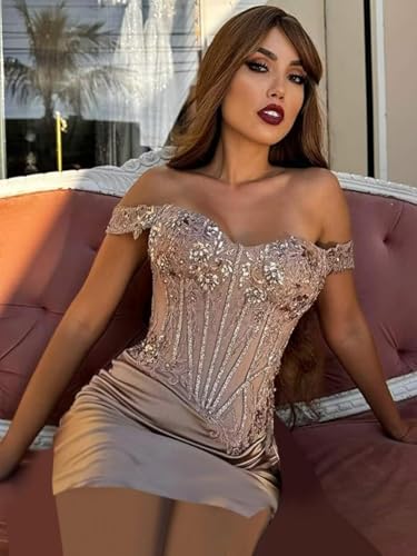 Lace Off Shoulder Homecoming Dresses for Teens 2025 Short Tight Satin Corset Prom Cocktail Party Gowns3