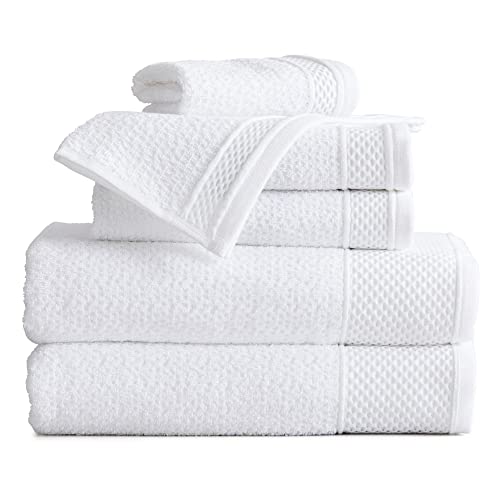 Market & Place 100% Cotton Super Soft Luxury Towel Set | Quick-Dry and Highly Absorbent | Popcorn Textured | 500 GSM | 2 Bath Towels, 2 Hand Towels, & 2 Washcloths | Park Avenue Collection (White) Market & Place 100% Cotton Super Soft Luxury Towel Set | Quick-Dry and Highly Absorbent | Popcorn Textured | 500 GSM | 2 Bath Towels, 2 Hand Towels, & 2 Washcloths | Park Avenue Collection (White)