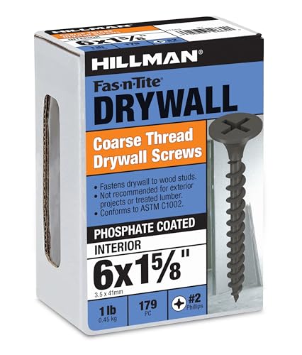 Hillman Group 6 x 1-5/8 Inch Drywall Screws