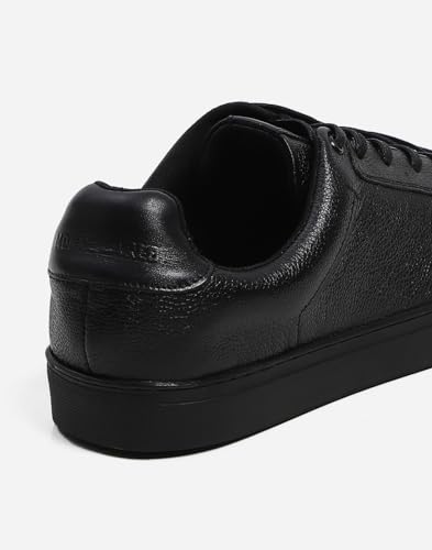 Image of Monte Carlo Mens Solid Lace Up Genuine Leather Casual Sneaker (201800FW)