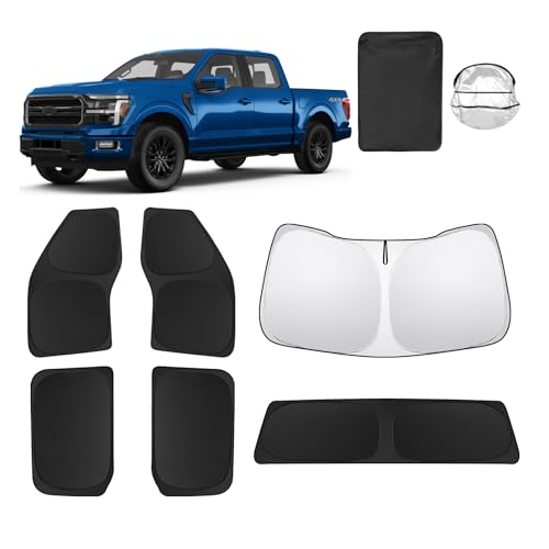 6pcs Car Window Shades for Ford F150 4Door 2021-Present Accessories,Windshield Side Rear Full Sunshade,Sun Visor UV Blocking, Privacy Protection and Blackout for Camping Outdoor