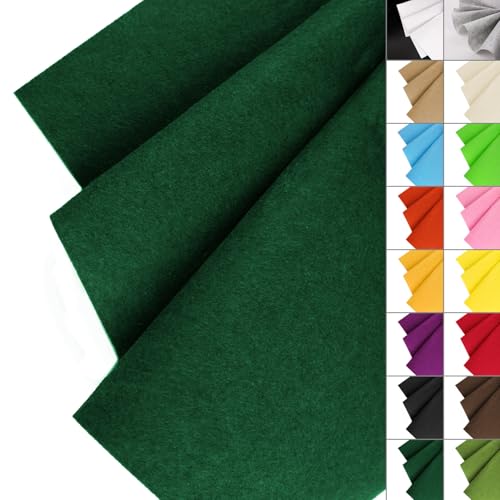 Image of IONTACH 36 inch X 36 inch Stiff Felt Fabric 1.2mm Thick (Hunter Green)