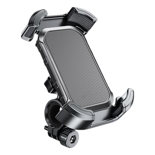 GOBIWM Soporte universal para teléfono para motocicleta, rotación de 360°, liberación rápida, antivibración, soporte para teléfono para manillar de scooter, cochecito, cinta de correr, carrito de