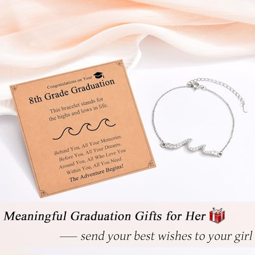 Image of Wave Bracelet Gifts for Mom Grammy Nana Boss Lady Best Friends Sister Daughter Granddauhgter Niece, Christmas Birthday Easter Valentines Day Graduation Gifts for Women Her Girls