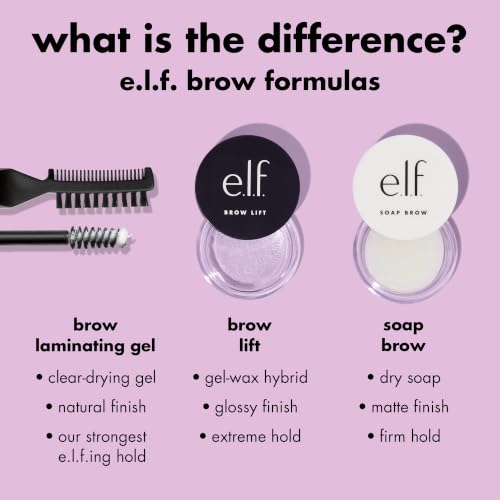 e.l.f. Brow Lift, Clear Eyebrow Shaping Wax For Holding Brows In Place, Creates A Fluffy Feathered Look, Vegan & Cruelty-Free, Clear - Imagem 6