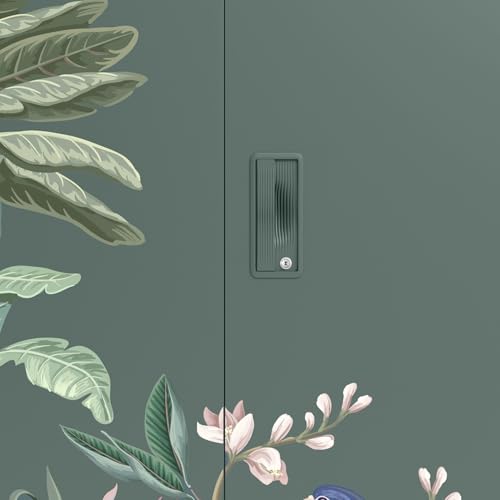 Image of Interio by Godrej Slimline 2-Door Digital Printed Steel Almirah (Enchanted Forest Tree Mist), 1-Year Warranty, 1 Locker
