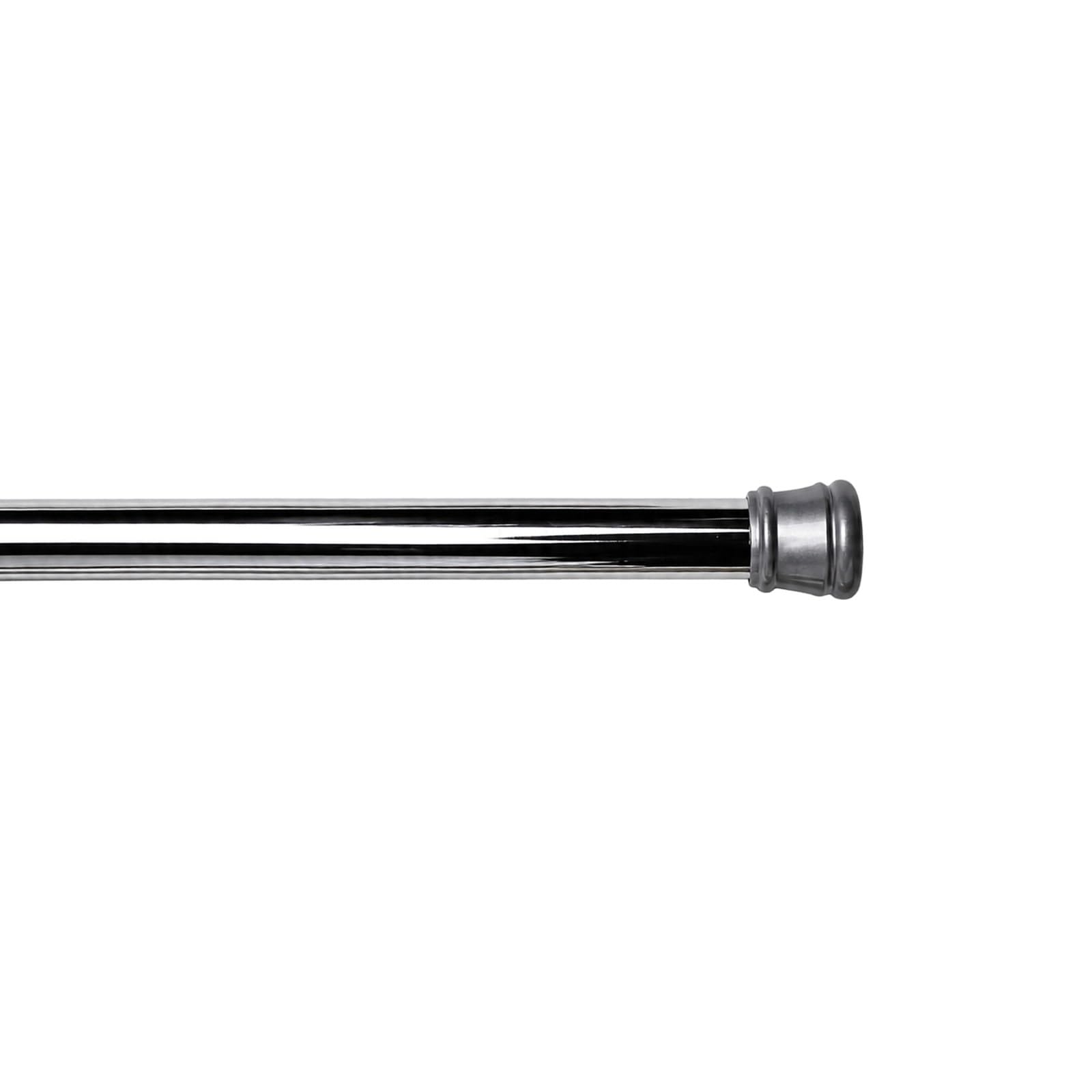 Metall Klemmstange Vorhang mit Federmechanismus Kein Bohren Erforderlich | Verstellbare Gardinenstange Ausziehbar für Gardinen 60–260 cm für Fenster- und Türrahmen(Silver,140-260cm/55-102in)