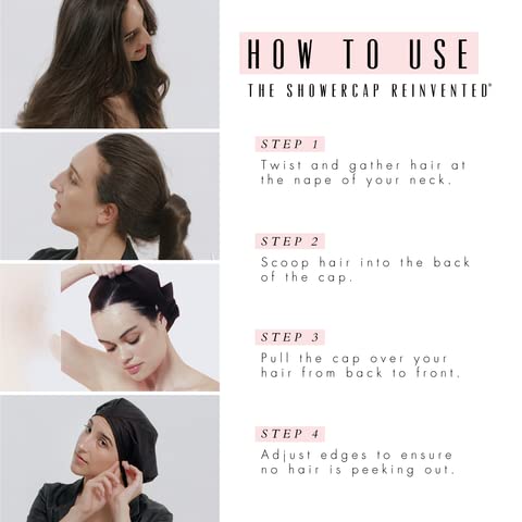 SHHHOWERCAP Shower Cap | The Original Luxury Reusable Shower Cap for Women | Bathing Accessories | Shower Accessories for Women | The Dream