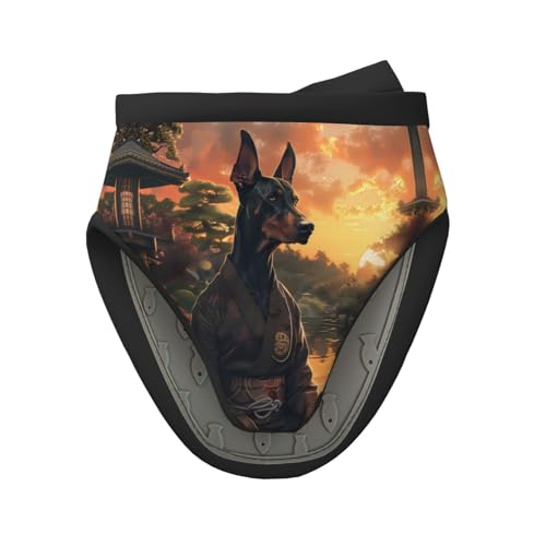 Mini guantes de horno de silicona, guantes de horno Doberman para meditar al atardecer, resistentes al calor, soportes para ollas para cocina y hornear, bonitos guantes de horno