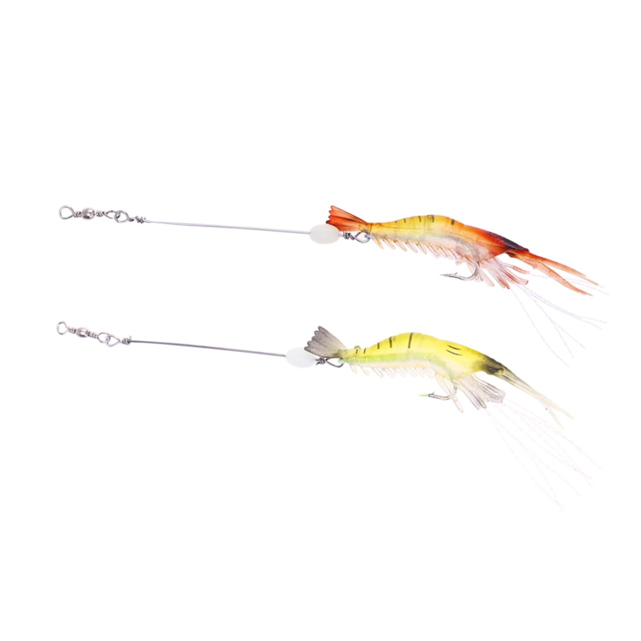 Toddmomy15 pcs fishing baits artificial fishing lures bionic shrimp fishing lures shrimp fishing lure with hook luminous night glow baits fishing tackle fake shrimp fishing gear Weihai