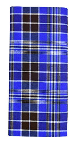 Image of BLUE Leaf Multicolor Cotton Lungies for Men 2.25 Meter, Pack of 4 - Assorted lungi