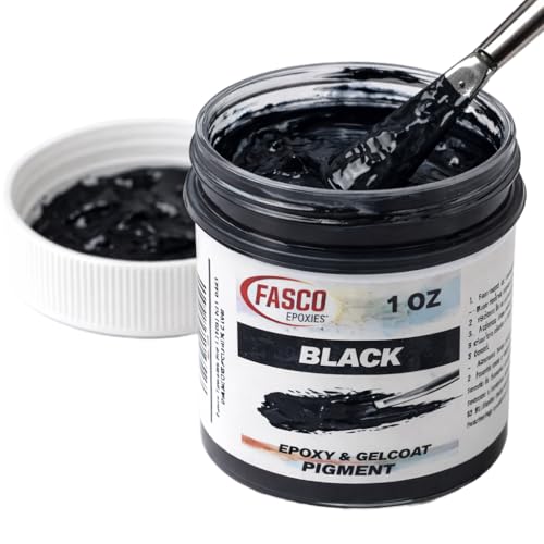 Fasco Epoxies Black Pigment for Epoxy Resin & Gelcoat – Concentrated Colorant - 1 oz