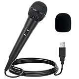 Switch2/Switch カラオケマイク用 PhyiFlbey カラオケ機器 マイクスポンジ スイッチ用 有線マイ ク USB接続 ゲーム用マイ ク カラオケ 3mの強靭なケーブル 単一指向性 家庭カラオケ スイッチ Switch2/Switch/スイッチ 有機ELモデル/PS5/PS4/PS3/XBOX/Wii/PCに対応 (黒)