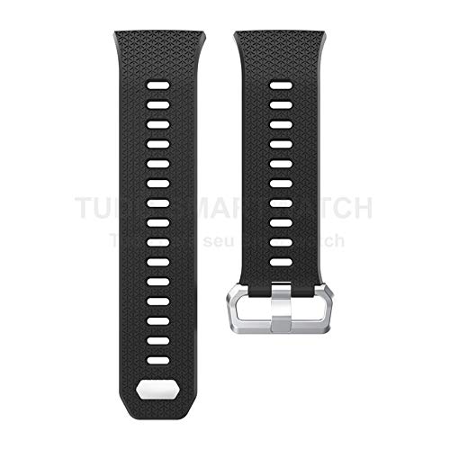 Pulseira de Silicone Preto para Relógio Fitbit Ionic
