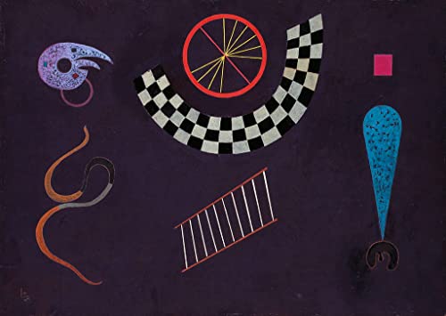 Peinture Kandinsky Ruban à carreaux pour illuminer votre salon moderne