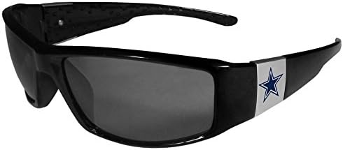 NFL Siskiyou Sports Fan Shop Dallas Cowboys Chrome Wrap Sunglasses One Size Black