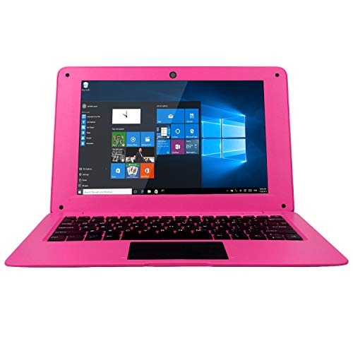 Image of Mini Portable Windows Laptop with Celeron N3350CPU 3GB RAM 64GB EMMC 10.1inch IPS Screen, Laptops for Kids Student Men&Women (Pink)